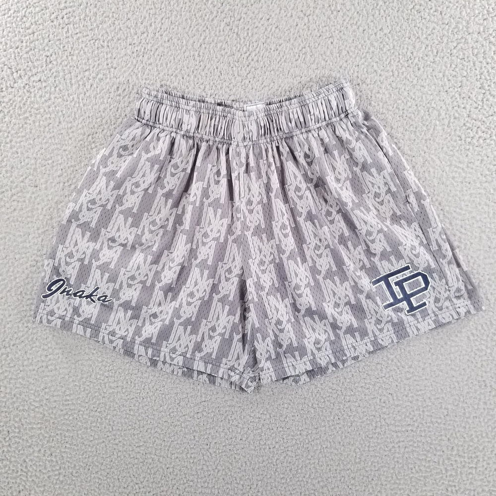 Inaka Power Shorts Womens Large Gray Weight Lifting Training Gym Body Building